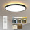 Plafonnier encastré avec veilleuse, luminaire de 36 W avec télécommande, CCT complet et luminosité réglable, plafonnier à DEL de 18 pouces pour la cuisine, le bureau et la chambre d'enfant