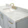 Freitas 60'' Solid Wood Single Bathroom Vanity with 1.5'' Carrara Marble Top, Rectangular Sink
