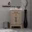 Ensemble de meuble-lavabo simple l 20 po x P 18 po, comptoir en acrylique et robinet-115685676