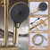 10" Exposed Shower Combo Set, Solid Brass Shower Kit with Pressured-Balanced Valve