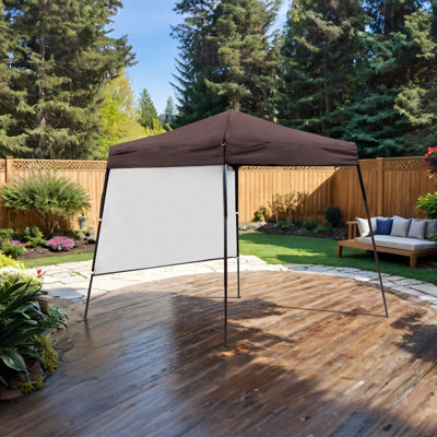 Pavillon de jardin 7,2 pi L 7,4 pi. D Auvent escamotable en acier