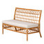 Bali & Pari Camica Modern Bohemian Honey Rattan 4-Piece Dining Nook Set