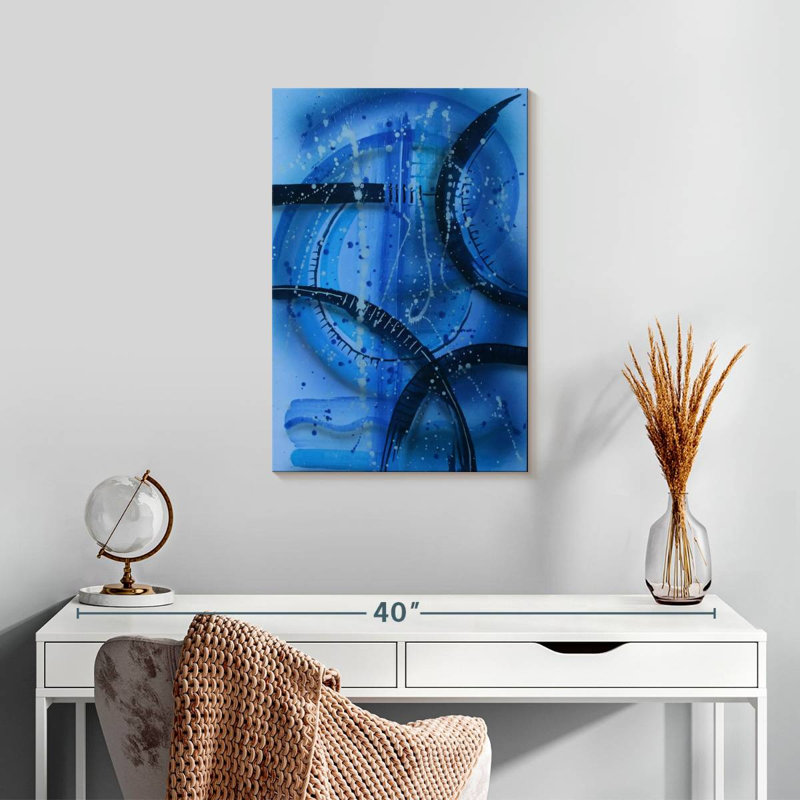 Avery Abstract Blue Tech, 24" H x 16" W