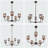 5-light Vintage Rustic Chandelier With Crystal Accents