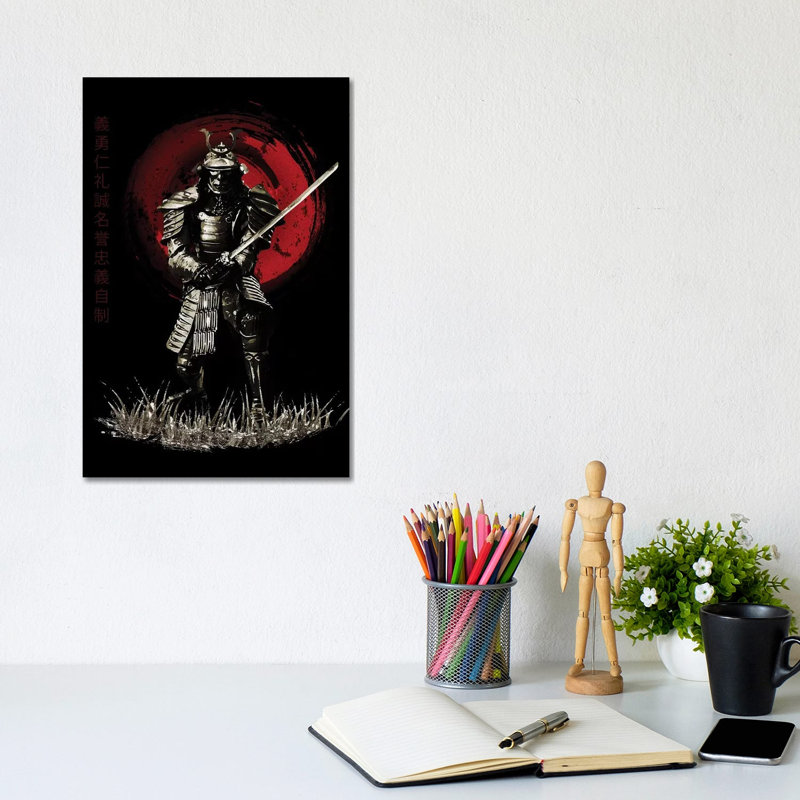 Bushido Samurai Ready by Cornel Vlad - Wrapped Canvas Gallery-Wrapped Canvas Giclée, 30.48cm H x 20.32cm W