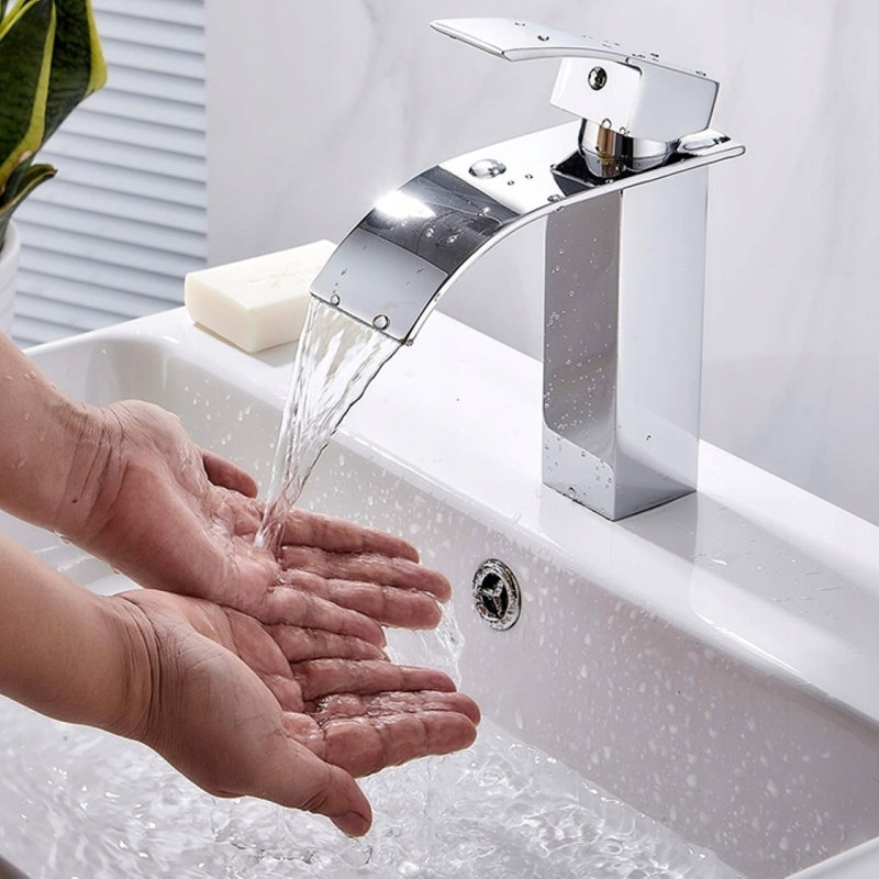 Stm Washbasin Faucet Countertop Waterfall Chrome Wt0770
