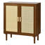 Table basse, armoire-buffet Mid-Century avec tablettes réglables, armoire de rangement anti-basculement pour l'entrée de la salle à manger