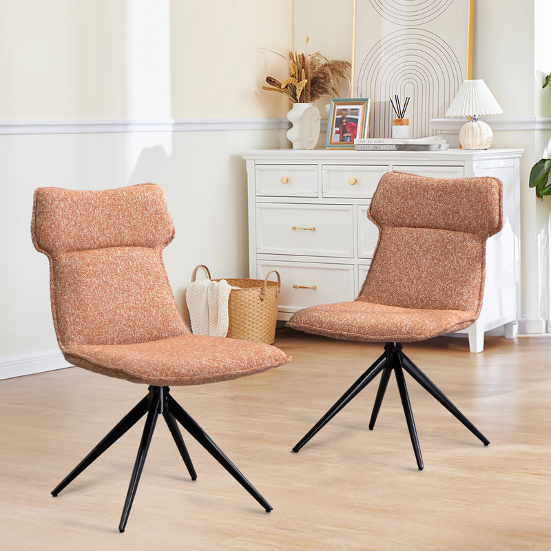 Chaise de salle à manger pivotante Modern, Orange