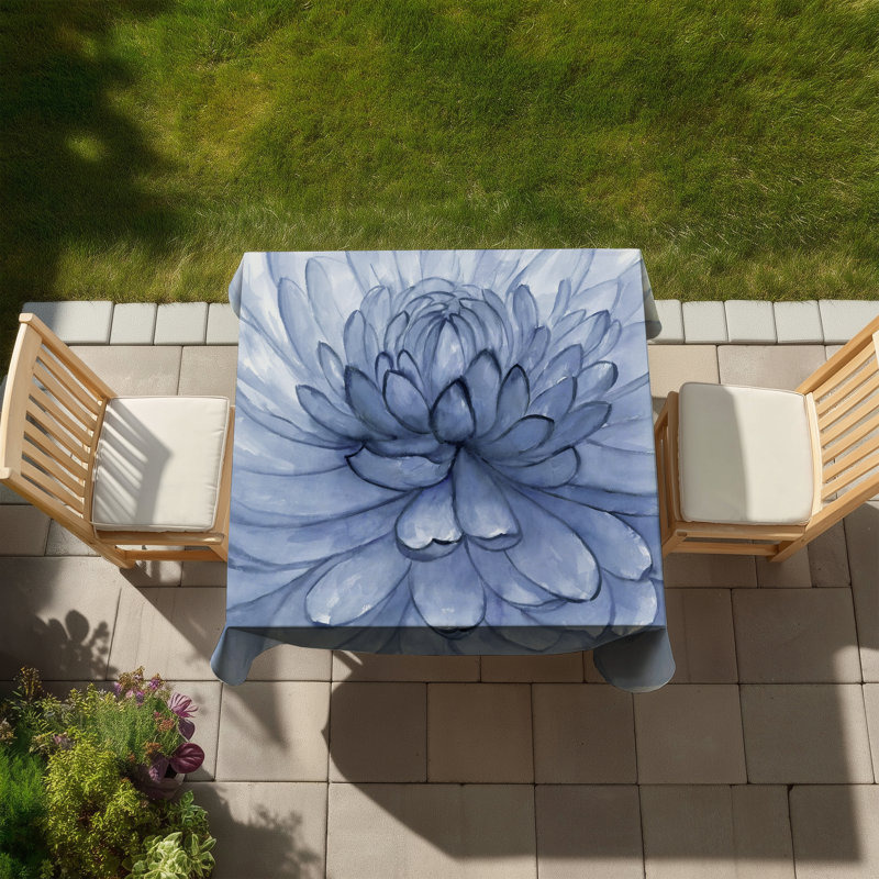 Blue Petals Flower Tablecloth | Indoor/Outdoor Home Decor