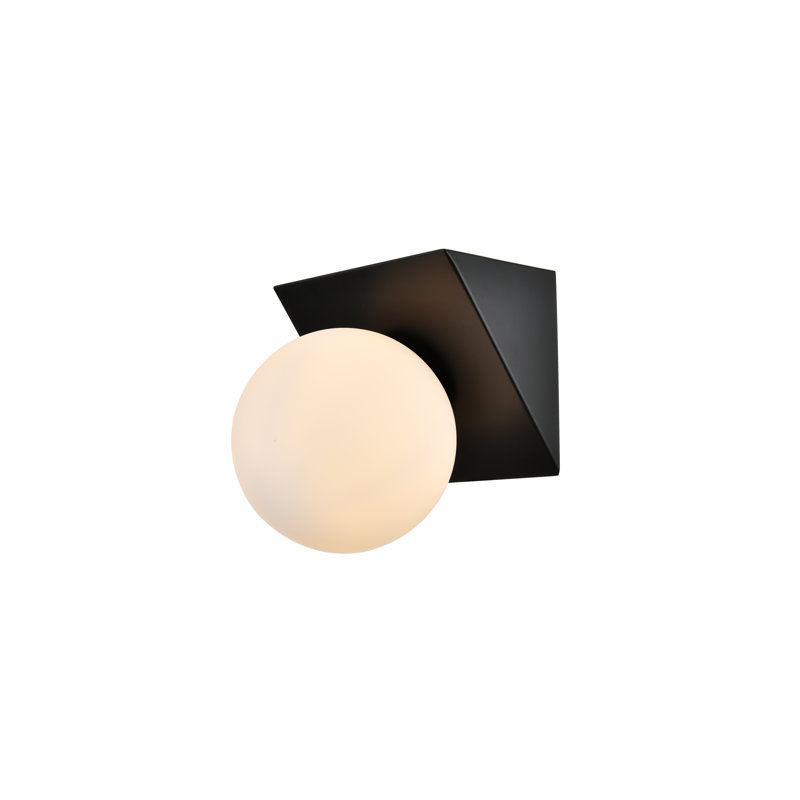 Applique murale encastrée Darrik, Noir, H 8 po x l 14 po x P 14 po, Deux lumières