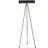 59" tall metal floor lamp, black surface treatment, modern design-72144071