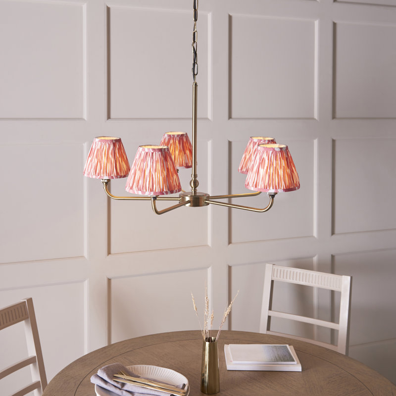 Abdulkader 5 - Light Chandelier, Pink, Brass