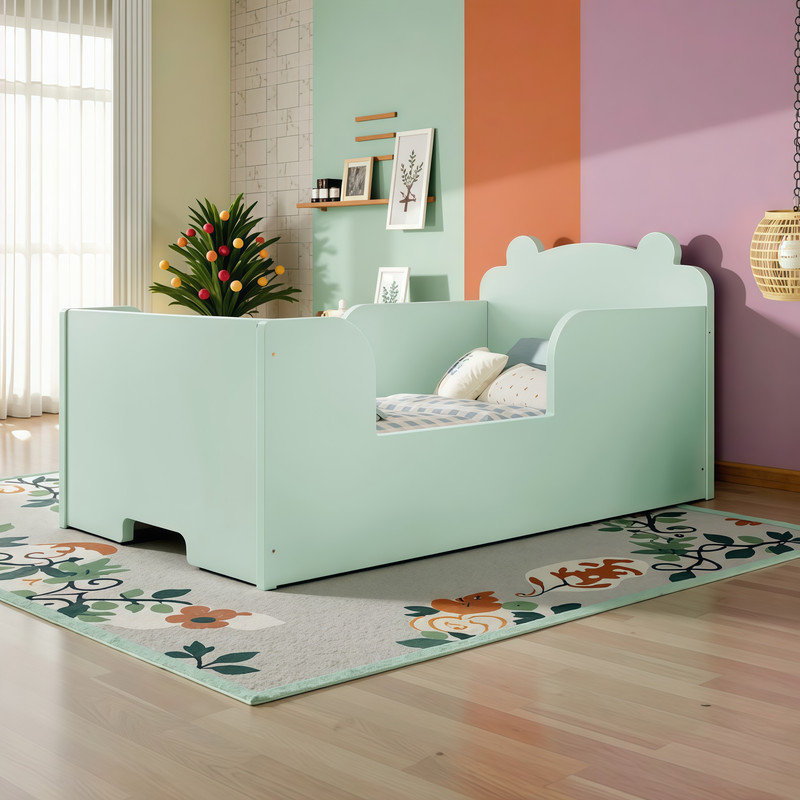 Lit de bébé en forme d'ours, Vert