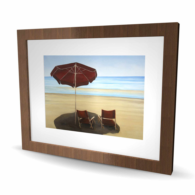 Relax at the beach - Reproduction encadrée pour décor de salle de bain bord de mer