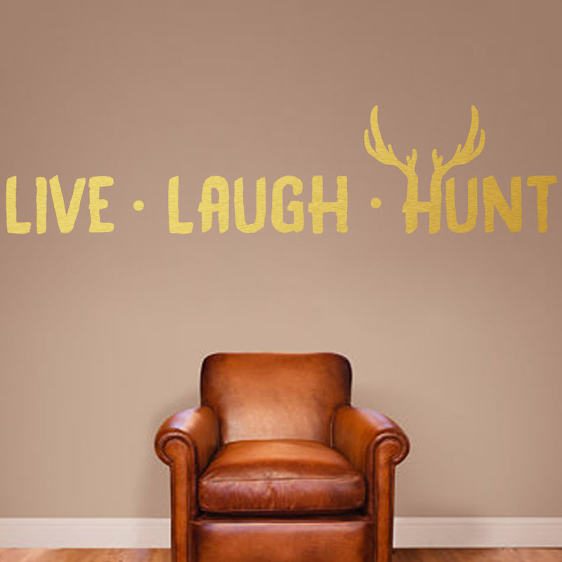 Décalcomanie murale chasse de rire live, Or