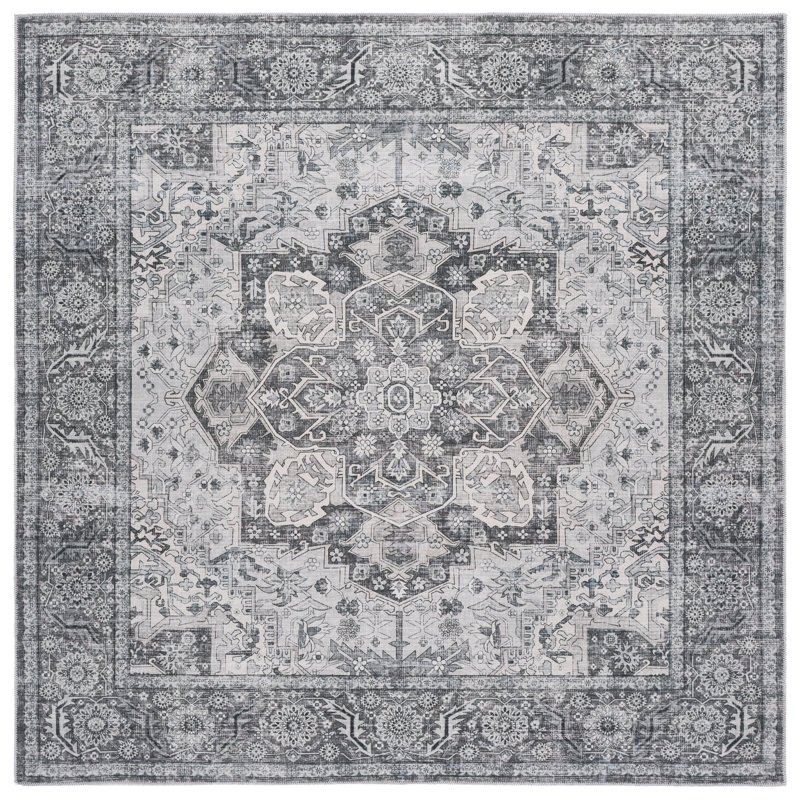 Arizona 237 Performance Machine Washable Oriental Rug, Square 6'
