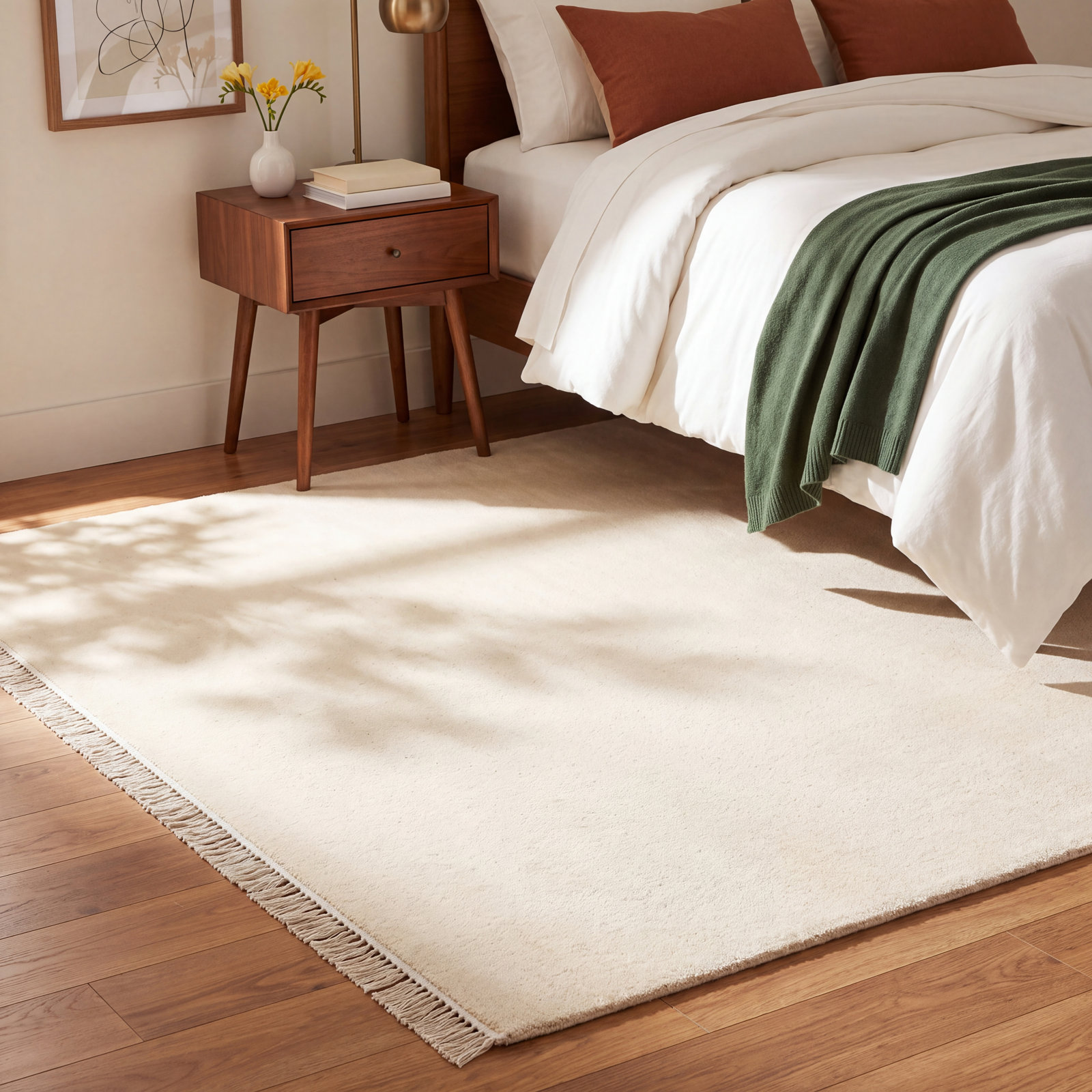 Clio Hand-Loomed Gray Wool Rug, Rectangle 9' x 12'