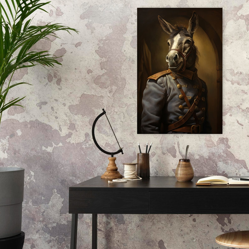 Art contemporain, âne en costume 3, cheval