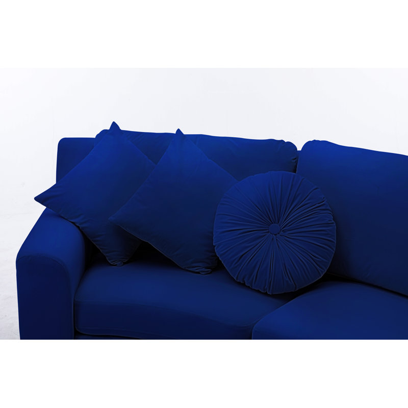 Velvet Curved Sectional Symmetrical