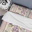 Lavender Pinstripe Blooms - Ensemble de housse de couette transitionnel-109161081