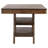 Ferrara Walnut 2-Drawer Counter Height Table
