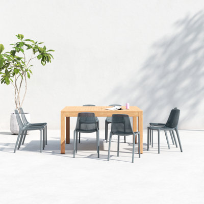 Anautica 59" Teak Patio Dining Set
