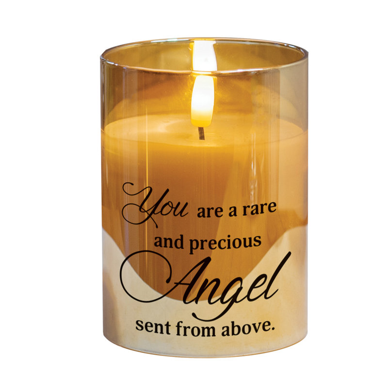 Fresh Flameless Jar Candle with Glass Holder