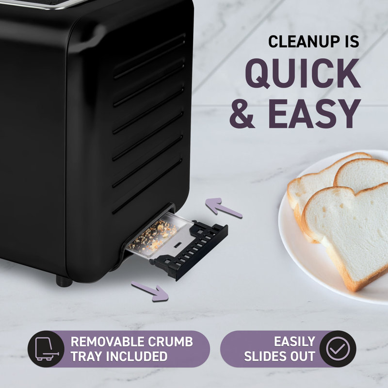 Inspirex 4-slice Touchscreen Toaster, Black, Black