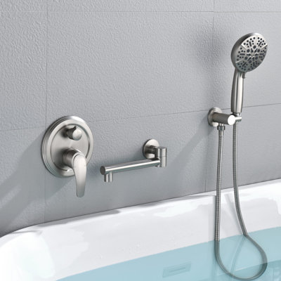 1 Roman Tub Faucet with Hand Shower and Diverter