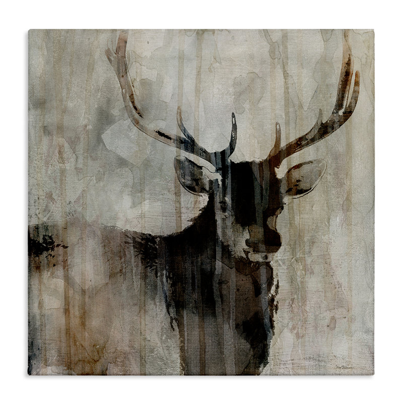 «Rustic Elk Mirage», art mural par Carol Robinson, H 24 po x l 24 po