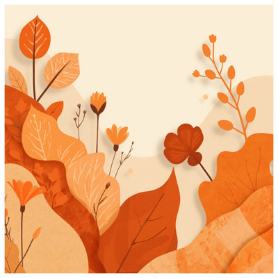 Toile d'automne avec feuillage d'automne