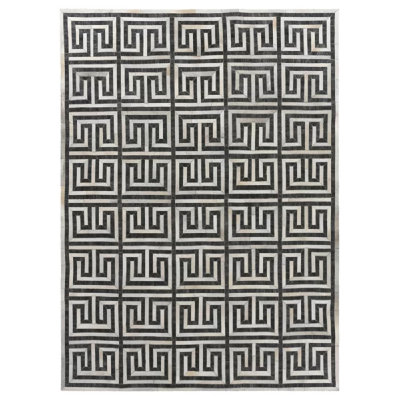 Berlin Hand Woven Cowhide Geometric Area Rug