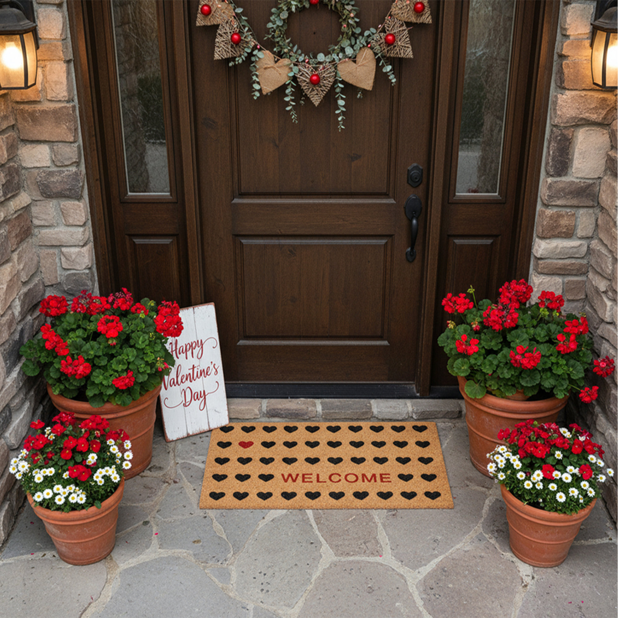 Krouse Non-Slip Valentine's Day Doormat