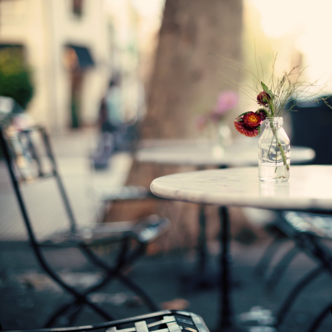 Leinwandbild Cafe Tables von Andreka