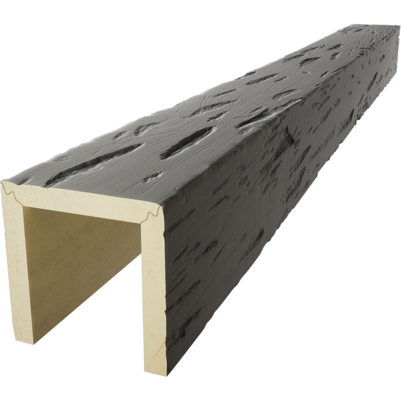 Poutre de plafond 3 côtés Pecky Cypress Endurathane, 6"H x 8"W, Coquillage, 18'L