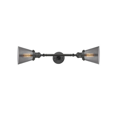 Éclairage de meuble-lavabo inclinable 2 lumières Cone