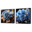 Arrangement de roses azur bleues Elegance - ensemble de 2 collages floraux carrés-1644132010-1644132004
