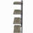 Black gray driftwood 4-tier wall-mounted shelf-345015380