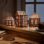 Gingerbread 6.7" Stoneware Tabletop Lantern