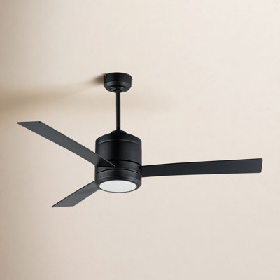 Mishal 52" Amarillo 3 - Blade LED Standard Ceiling Fan with Wall Control and Light Kit Included