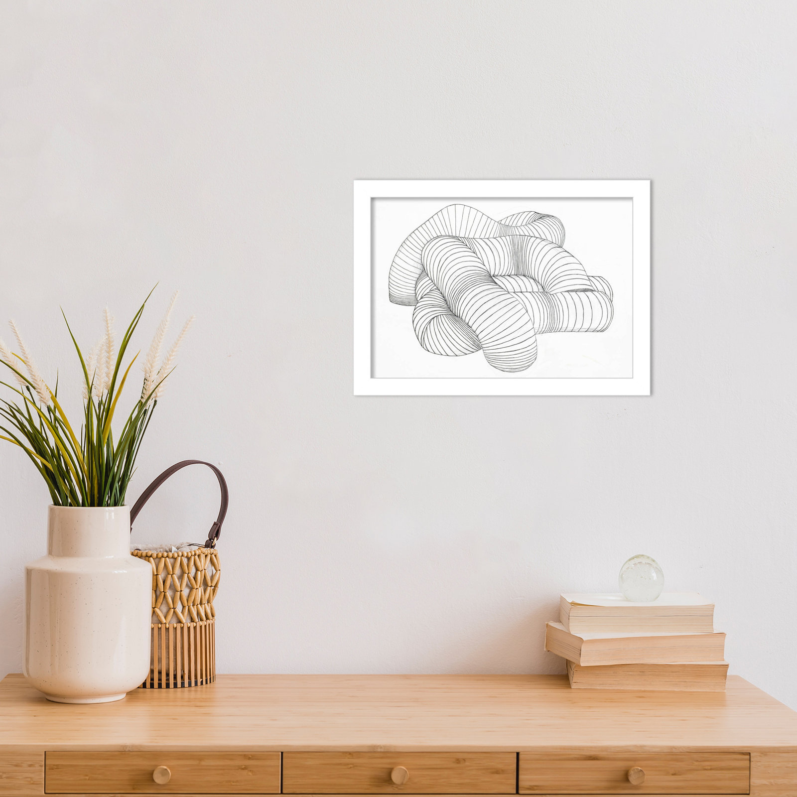 Grudie Hydro Pipes Print by Alex Dunn, 10" H x 13" W x 1" D, White