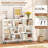 10 Cube Bookcase 3-Tier Modern Storage Organizer with 5 Metal Legs Bookshelves-1855176926