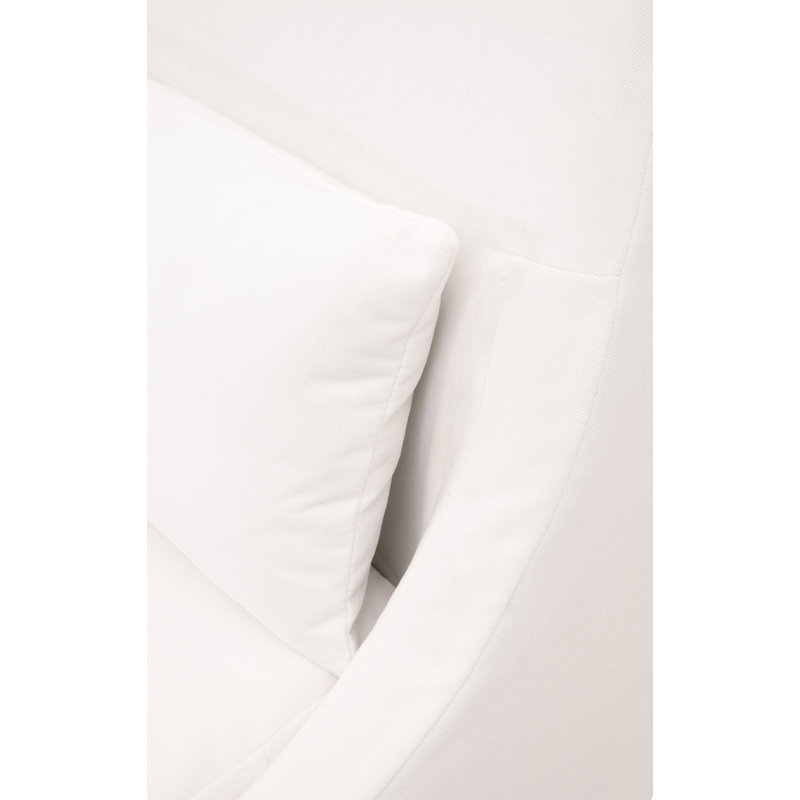 White Wood Parsons Side Chair with Slipcover