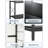 7 Tier Corner Shelf Industrial, Large Freestanding Bookshelf Wood and Metal Frame, Tall Display Bookcase for Living Room Kitchen Home Office-1479582805