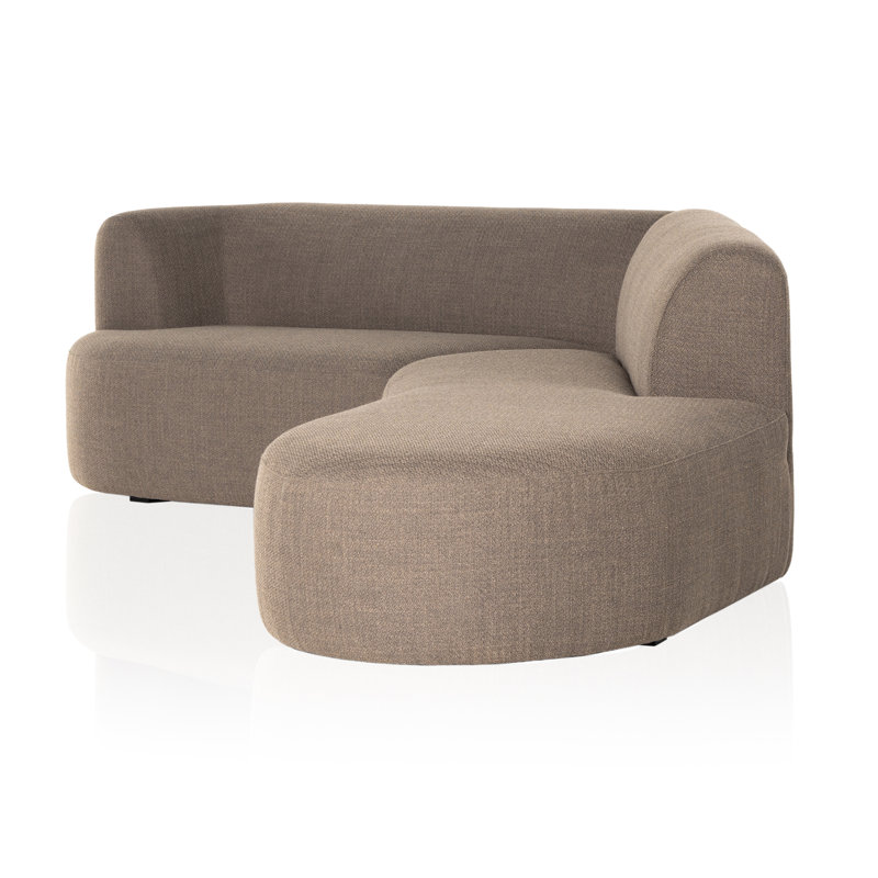 Sanda Chaise Sectional, Gibson Mink Polyester Blend, Left Hand Facing
