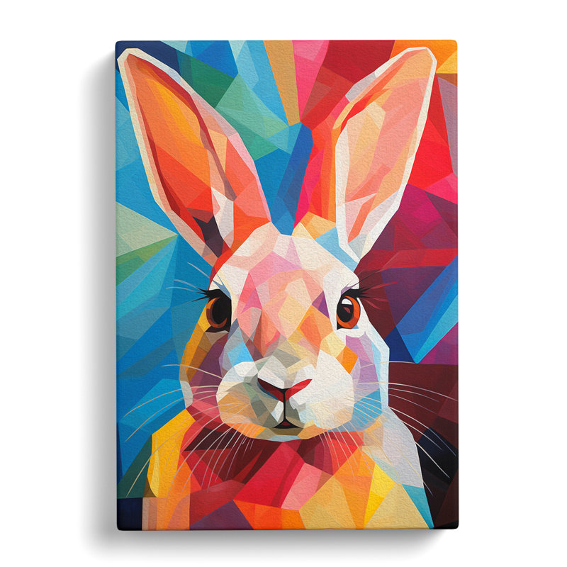 Rabbit Cubism - No Frame Print, 76cm H x 50cm W x 3cm D