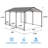 Metal Carport 10 ×15 FT Heavy Duty With Galvanized Steel Roof, Metal Garage Canopy With Galvanized Steel Roof & Frame, Car Tent Outdoor Storage Shed For Car, Boats And Truck, Gray