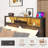 Full Size Bed Frame With Storage Headboard, Metal Platform Bed With Charging Station,  Bookcase Storage, No Box Spring Needed, Easy Assembly, Noise-Free