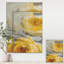 Peinture florale sur toile fleur jaune soleil - Fleur jaune III-55950250