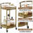 Bar Cart Gold Rolling Cart For Home,2 Tiers Bar Serving Cart Round Wine Cart With Handle, Metal Wine Rack And Casters, Serving Bar Trolley For Home Kitchen,Living Room,Christmas,New Year-114813677